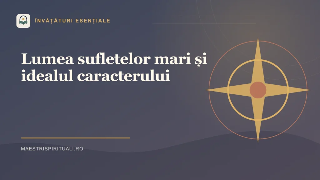 Lumea sufletelor mari și idealul caracterului